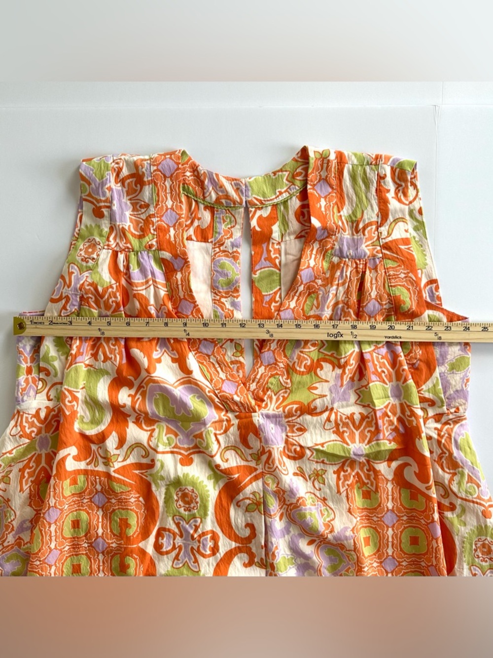 Maeve by Anthropologie Printed V-Neck Tunic Dress | XL Petite | GUC - Picture 9 of 16